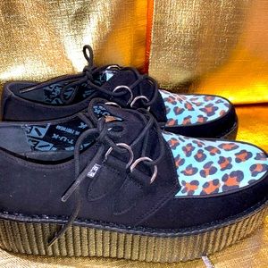 Black & Mint Leopard Viva Mondo Creepers